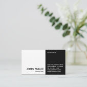 Schwarz und Weiß Visitenkarte (Stehend Vorderseite)