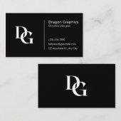 Schwarz und Weiß Visitenkarte (Vorne/Hinten)