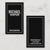 Schwarz und Weiß Visitenkarte (Vorne/Hinten)