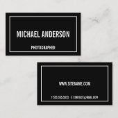 Schwarz und Weiß Visitenkarte (Vorne/Hinten)