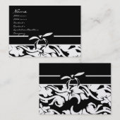 Schwarz und Weiß Visitenkarte (Vorne/Hinten)