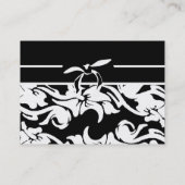 Schwarz und Weiß Visitenkarte (Rückseite)