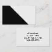 Schwarz und Weiß Visitenkarte (Vorne/Hinten)