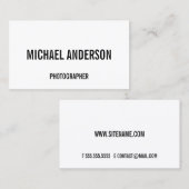 Schwarz und Weiß Visitenkarte (Vorne/Hinten)