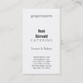 Schwarz und Weiß Visitenkarte