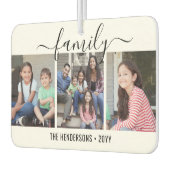 Schwarz und Weiß von Text 4-Foto-Skripten Autolufterfrischer (Links)