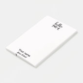 Schwarz und Weiß vor K Post-it Klebezettel (angewinkelt)