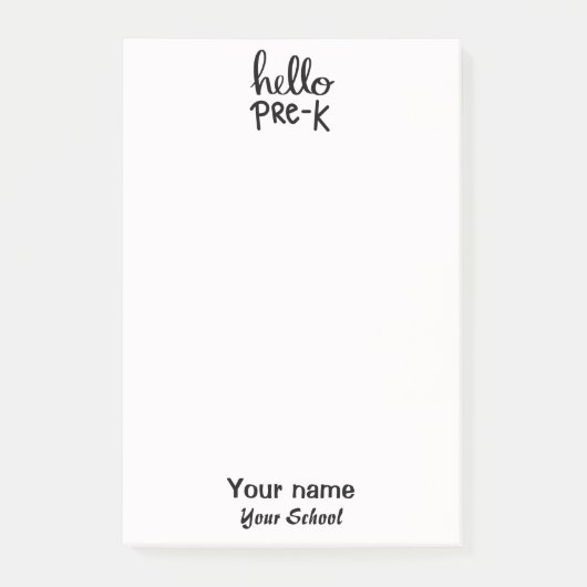 Schwarz und Weiß vor K Post-it Klebezettel (Vorderseite)