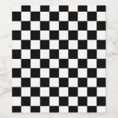 Schwarz und Weiß Weinetikett (Einzelnes Label)