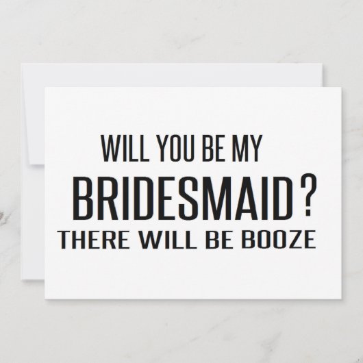 Schwarz und Weiß werden Sie meine Brautjungfrau lu Einladung (Vorderseite)