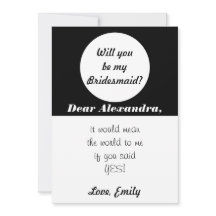 Schwarz und Weiß werden Sie meine Brautjungfrau se