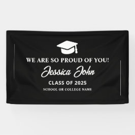 Schwarz und Weiß Wir sind so stolz auf euch Abschl Banner