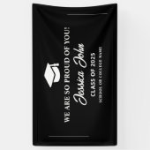 Schwarz und Weiß Wir sind so stolz auf euch Abschl Banner (Vertikal)
