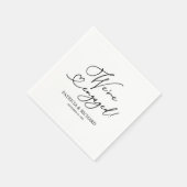 Schwarz und Weiß Wir sind Verlobte Engagement-Part Serviette (Ecke)