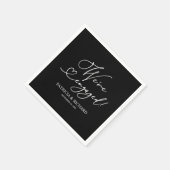 Schwarz und Weiß Wir sind Verlobtes Nickerchen der Serviette (Ecke)