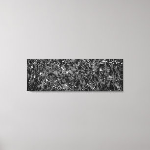 SCHWARZ UND WEISS XVII - Action painting -Abstrakt Leinwanddruck