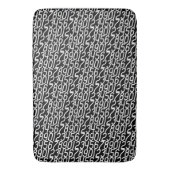 Schwarz und Weiß. Zahlen Math. Badematte (Vorderseite Vertikal)