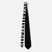 Schwarz und Weiß Zebra Neck Tie Krawatte (Rückseite)