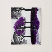 Schwarz und Weiß Zeichnend mit Lila, verrücktem Ba Puzzle (Vertikal)