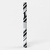 Schwarz und Weiß Zigzag Muster, Ihr Name Case-Mate iPhone Hülle (Hinten/Rechts)