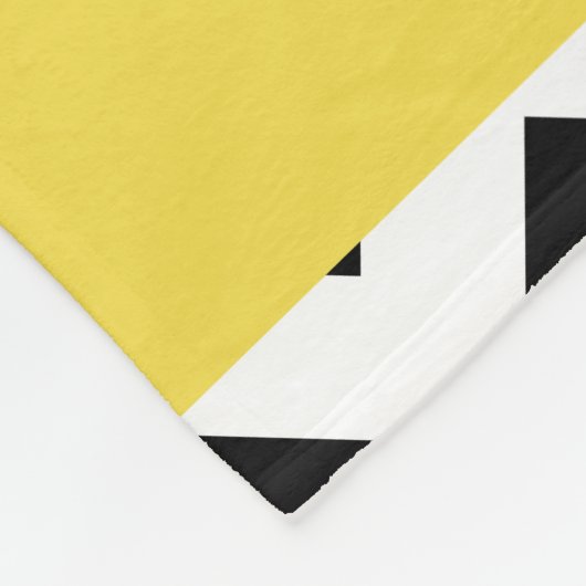 Schwarz und Weiß Zigzag, Zickzack Muster, Ihr Name Fleecedecke (Ecke)