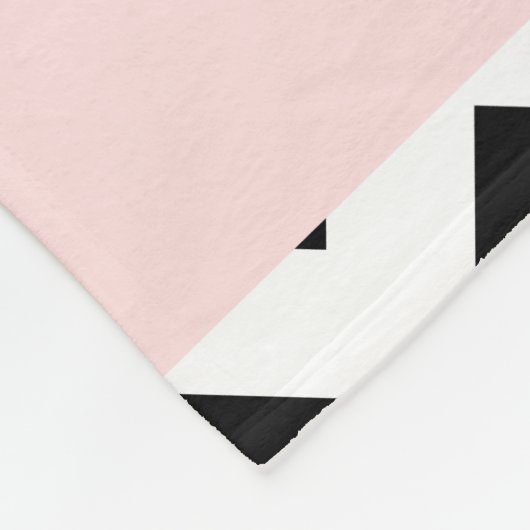 Schwarz und Weiß Zigzag, Zickzack Muster, Ihr Name Fleecedecke (Ecke)