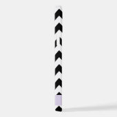 Schwarz und Weiß Zigzag, Zickzack Muster, Ihr Name iPhone Hülle (Rechte Seite)