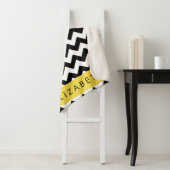 Schwarz und Weiß Zigzag, Zickzack Muster, Ihr Name Sherpadecke (Beispiel)