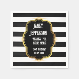 Schwarz und Weißbuch Napkin Serviette