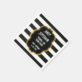 Schwarz und Weißbuch Napkin Serviette (Ecke)