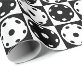 🖤 schwarz und 🤍 weißes Beipackzettel Geschenkpapier (Rolleneckpunkt)