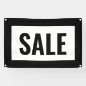 SCHWARZ- UND WEISSVERKAUFSZEICHEN  BANNER (Horizontal)