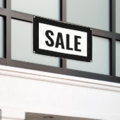 SCHWARZ- UND WEISSVERKAUFSZEICHEN BANNER (Äußeres Gebäude)