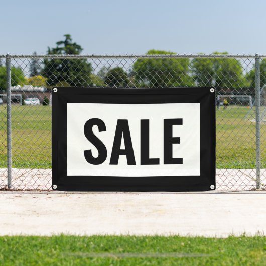 SCHWARZ- UND WEISSVERKAUFSZEICHEN  BANNER (Insitu)
