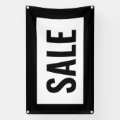 SCHWARZ- UND WEISSVERKAUFSZEICHEN BANNER (Vertikal)