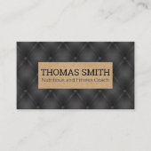 Schwarz Upholstered | Brown Textured Visitenkarte (Vorderseite)