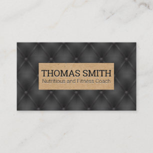 Schwarz Upholstered Brown Textured Visitenkarte