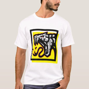Schwarz Venomous Schlange gelb und rot T-Shirt