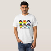 Schwarz-verdeckte Lovebirds T-Shirt (Vorne ganz)