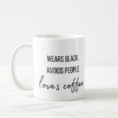 Schwarz, vermeidet Menschen, Lieben Kaffee Kaffeetasse (Links)