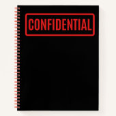 schwarz vertraulich notizblock (Vorderseite)