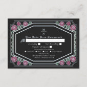 Schwarz-Viktorianisch-Gothic-Rose Thorns Wedding R Begleitkarte (Vorderseite)