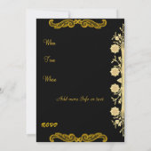 Schwarz Vintag Erstellen Sie Ihre Veranstaltungsei Einladung (Rückseite)