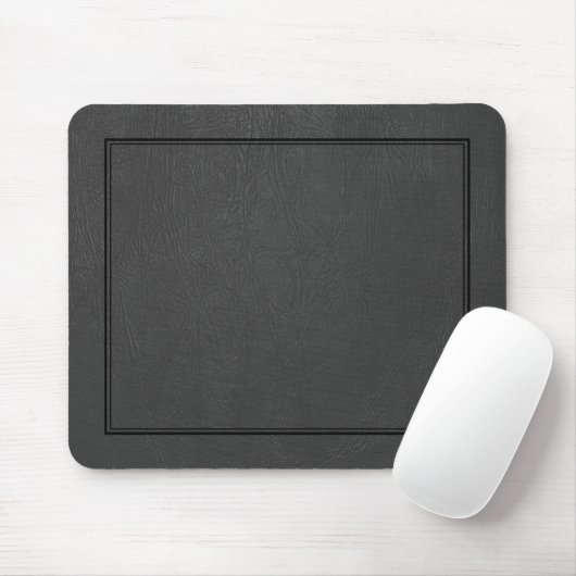 Schwarz-Vintag-Leder-Muster Mousepad (Mit Mouse)