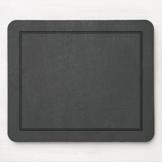 Schwarz-Vintag-Leder-Muster Mousepad (Vorne)