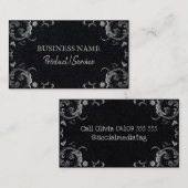 Schwarz-Vintag Visitenkarte (Vorne/Hinten)