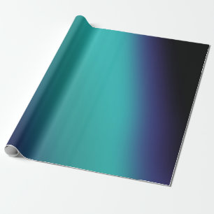 Schwarz Violett und Türkis Verlauf Fett Modern Geschenkpapier