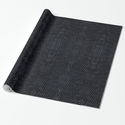 Schwarz-Viper Exotic Snakeskin Geschenkpapier (Ungerollt)