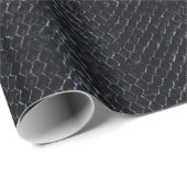 Schwarz-Viper Exotic Snakeskin Geschenkpapier (Rolleneckpunkt)