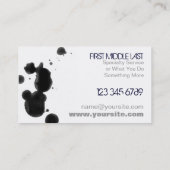 Schwarz Visitenkarte (Rückseite)